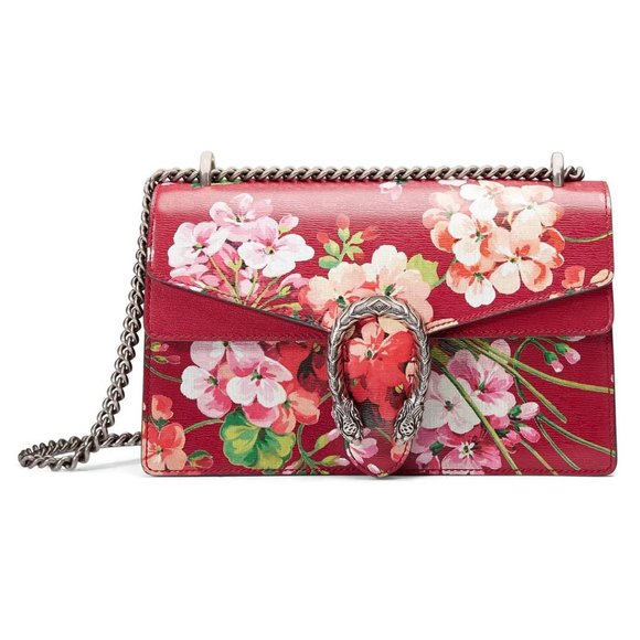 HOST PICK! Gucci Dionysus Blooms Leather Shoulder Bag in Red NEW W DUST BAG - Picture 1 of 13
